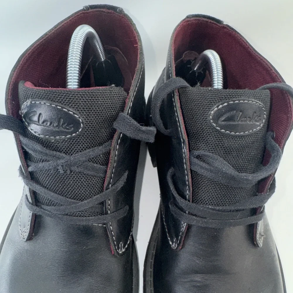 Clarks Kyros Limit‎ Black Leather Chukka Boots Men's 10.5 Ankle Lace Up Classic